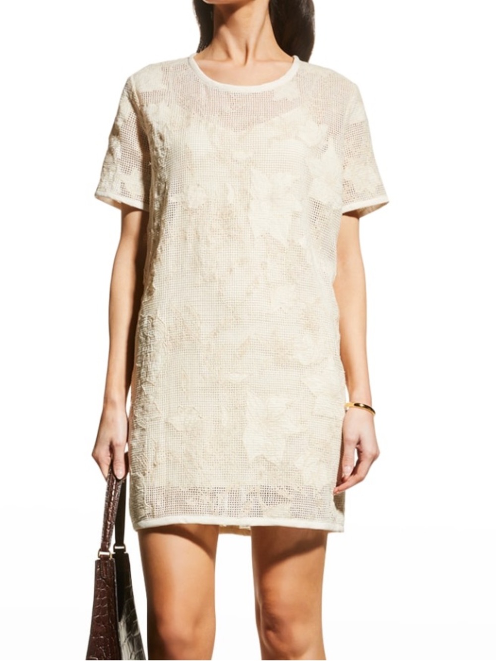 rag & bone Cream Mesh Dress
